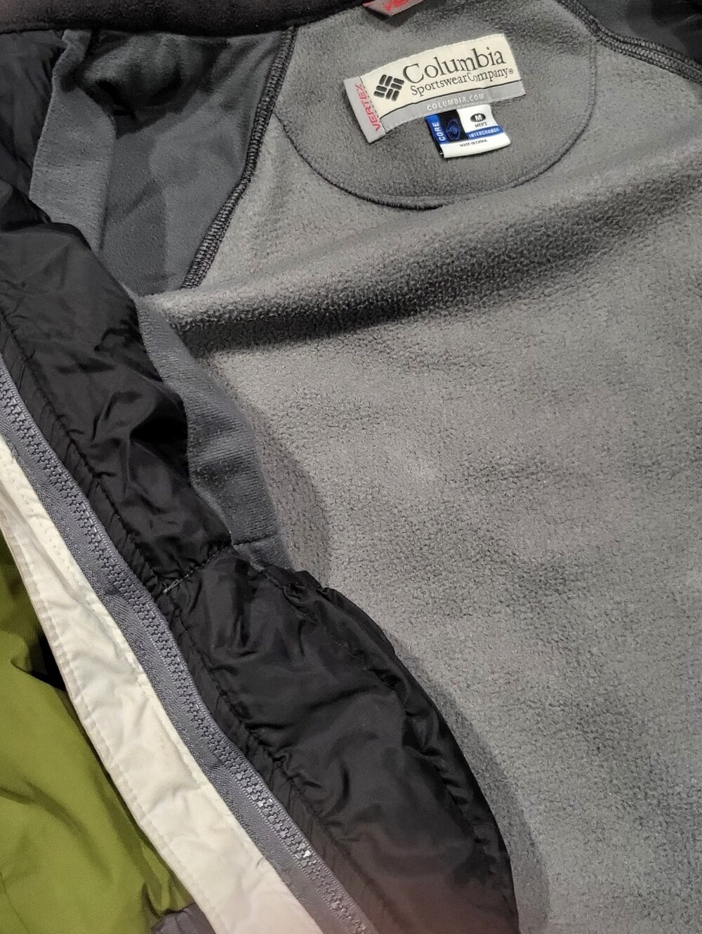 Columbia Men's Gray & Olive Hooded Vertex Winter Coat - Picture 7 of 9